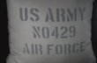 画像2: LHA オリジナルクッション ステンシル US ARMY　カーキ (2)