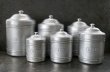 画像2: FRANCE antique フランスアンティーク  アルミ キャニスター 6個セット 缶 1920-30's (2)