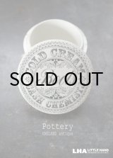画像: ENGLAND antique イギリスアンティーク Boots COLD CREAM コールドクリームジャー 陶器ポット 1880's