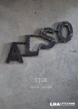 画像: USA antique WAGNER SIGN【ALSO】アメリカアンティーク メタル アルファベット レターサイン 1930-60's