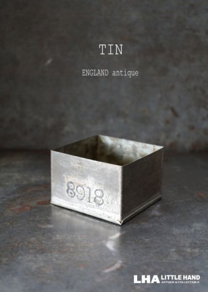 画像1: ENGLAND antique TEA TIN イギリスアンティーク ナンバー入 紅茶缶 サンプル ティン缶 ブリキ缶 1920-30's  (1)