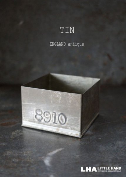 画像1: ENGLAND antique TEA TIN イギリスアンティーク ナンバー入 紅茶缶 サンプル ティン缶 ブリキ缶 1920-30's  (1)