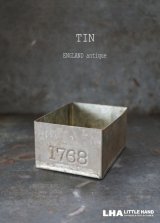 画像: ENGLAND antique TEA TIN イギリスアンティーク ナンバー入 紅茶缶 サンプル ティン缶 ブリキ缶 1920-30's 