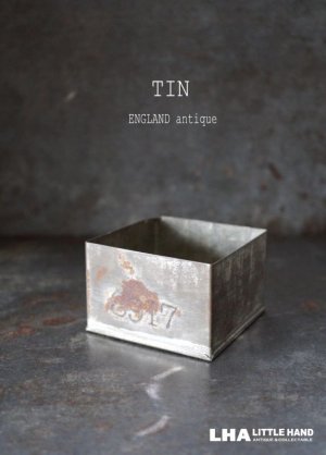 画像: ENGLAND antique TEA TIN イギリスアンティーク ナンバー入 紅茶缶 サンプル ティン缶 ブリキ缶 1920-30's 