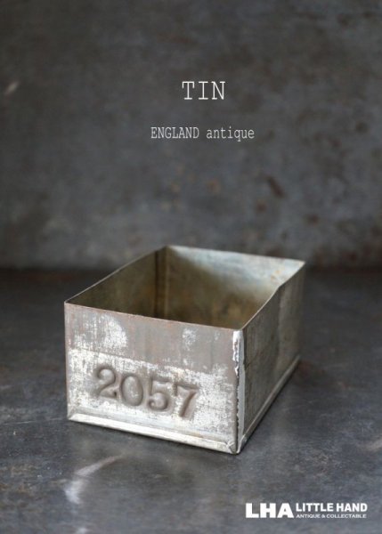 画像1: ENGLAND antique TEA TIN イギリスアンティーク ナンバー入 紅茶缶 サンプル ティン缶 ブリキ缶 1920-30's  (1)