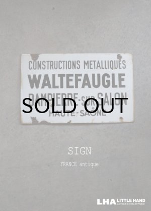 画像: FRANCE antique Enamel SIGN フランスアンティーク ホーロー サイン 看板 サインプレート 1920-30's 