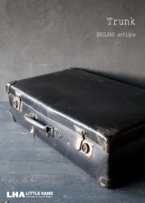 画像: ENGLAND antique Trunk イギリスアンティーク トランク・スーツケース バッグ ブラック 黒 ヴィンテージ　1950-60's