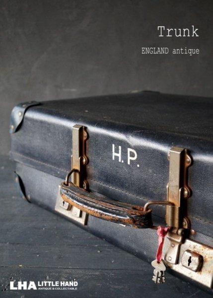 画像1: ENGLAND antique REVELATION Trunk イギリスアンティーク トランク・スーツケース 鍵付き バッグ ブラック 黒 ヴィンテージ  1950's (1)