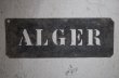 画像2: FRANCE antique 渋い ステンシルプレート ALGER アルファベット 1930-40's (2)