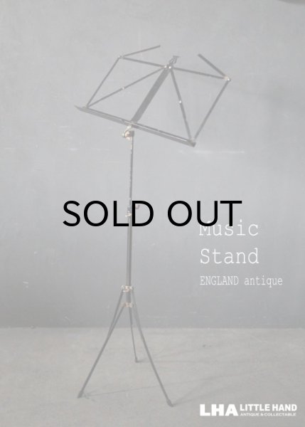 画像1: ENGLAND antique music stand イギリスアンティーク フォールディング  ミュージックスタンド 折りたたみ 譜面台 ヴィンテージ　1950-60's (1)