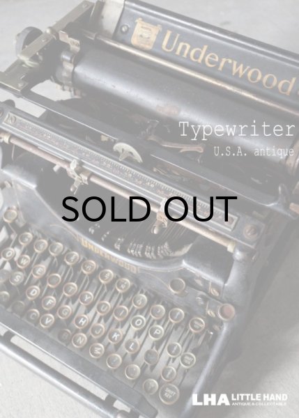画像1: U.S.A. antique UNDERWOOD Typewriter アメリカアンティーク アンダーウッド タイプライター 1910－30's (1)