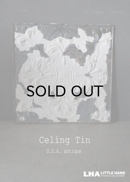 画像1: USA antique CEILING TIN シーリングティンパネル ティンパネル  1860-1940's (1)