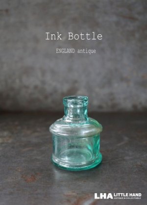 画像: ENGLAND antique ink Bottle イギリスアンティーク ガラス インクボトル 瓶 ガラスボトル 1890－1910's