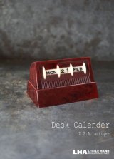 画像: SALE【30%OFF】U.S.A. antique Desk Calender アメリカアンティーク 万年 ベークライト デスクカレンダー ヴィンテージ1950-60's 卓上 メカニカル カレンダー 暦