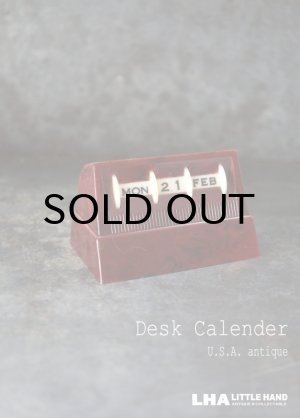 画像: SALE【40%OFF】U.S.A. antique Desk Calender アメリカアンティーク 万年 ベークライト デスクカレンダー ヴィンテージ1950-60's 卓上 メカニカル カレンダー 暦