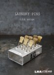 画像1: U.S.A. antique LAUNDRY PINS (small) アメリカアンティーク ナンバー入ランドリーピン8本＆ケースセット セーフティピン ヴィンテージ 1960's 