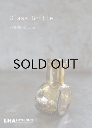 画像: ENGLAND antique BOVRIL 1oz イギリスアンティーク ボブリル ガラスボトル イエローアンバー ガラスボトル 瓶 1900-20's