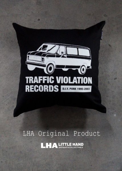 画像1: LHA ORIGINAL CUSHION COVER LHAオリジナル クッションカバー 45x45cm TRAFFIC VIOLATION RECORDS NY (1)