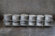 画像2: ENGLAND antique SPICE TINS スパイスティン 調味料入れ ラック付 缶 1950-70's (2)