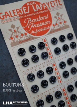 画像: FRANCE antique BOUTONS フランスアンティーク ボタンシート スナップボタン ヴィンテージ 1950's