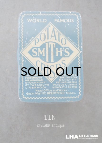 画像1: 【RARE】ENGLAND antique SMITH'S POTATO CRISPS TIN イギリスアンティーク スミス ポテト缶 1920-30's (1)