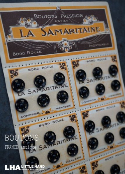 画像1: FRANCE antique BOUTONS フランスアンティーク ボタンシート スナップボタン ヴィンテージ 1950's (1)