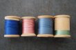 画像2: U.S.A. antique Wooden Spools アメリカアンティーク 木製スプール 糸巻き 糸 4個セット  ヴィンテージ 1950-70's (2)