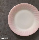 画像: U.S.A. vintage Fire-king Pink Dinner Plate アメリカヴィンテージ ファイヤーキング ピンク スワール ディナープレート 1949-62's