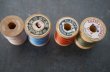 画像4: U.S.A. antique Wooden Spools アメリカアンティーク 木製スプール 糸巻き 糸 4個セット  ヴィンテージ 1950-70's