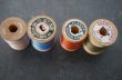 画像4: U.S.A. antique Wooden Spools アメリカアンティーク 木製スプール 糸巻き 糸 4個セット  ヴィンテージ 1950-70's (4)