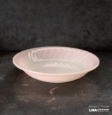 画像: U.S.A. vintage Fire-king Pink Soup Plate アメリカヴィンテージ ファイヤーキング ピンク スワール スーププレート 1949-62's