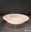 画像1: U.S.A. vintage Fire-king Pink Soup Plate アメリカヴィンテージ ファイヤーキング ピンク スワール スーププレート 1949-62's (1)