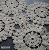 画像: FRANCE antique Doily フランスアンティーク ドイリー クロシェ レース  ヴィンテージ 1950-70's