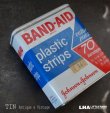 画像1: USA antique BAND-AID TIN アメリカアンティーク ジョンソン&ジョンソン BAND-AID バンドエイド缶 絆創膏 ヴィンテージ1970-80's 