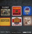 画像1: ENGLAND antique ADVERTISING Beer Mats イギリスアンティーク アドバタイジング ビアマット コースター 広告入り ヴィンテージ 6枚SET 1970-80's (1)