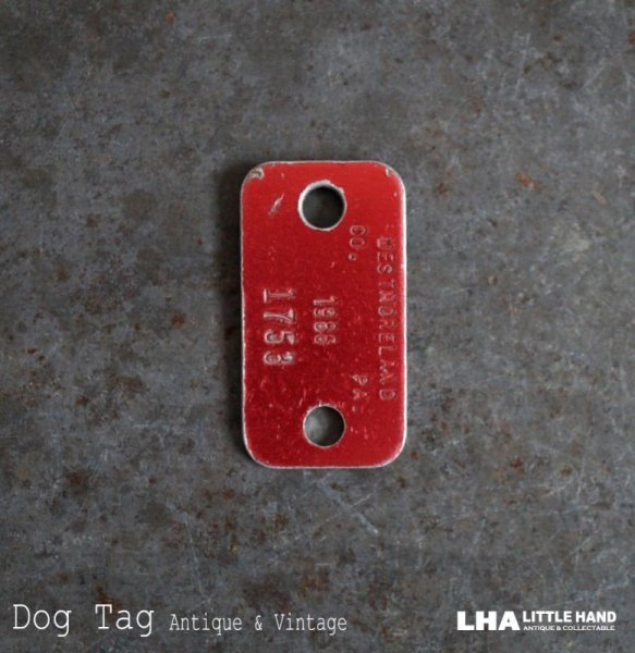 画像1: U.S.A. antique Dog Tag アメリカアンティーク ヴィンテージ ドッグタグ 1986's ロゴ入り ナンバープレート ナンバータグ タグ (1)