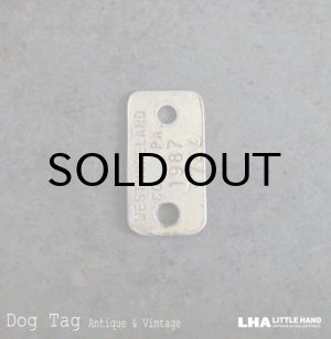 画像: U.S.A. antique Dog Tag アメリカアンティーク ヴィンテージ ドッグタグ 1987's ロゴ入り ナンバープレート ナンバータグ タグ