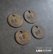 画像1: U.S.A. antique Number Tag アメリカアンティーク ナンバータグ ナンバープレート ブラス 真鍮 1940-60's  (1)