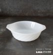 画像1: U.S.A. vintage Fire-king White SWIRL Casserole アメリカヴィンテージ ファイヤーキング ホワイト スワール キャセロール グラタン皿 1960-79's (1)