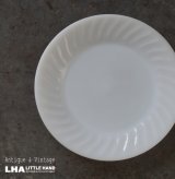 画像: U.S.A. vintage Fire-king White SWIRL Dinner Plate アメリカヴィンテージ ファイヤーキング ホワイト スワール ディナープレート 1951-60's