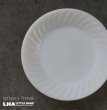 画像1: U.S.A. vintage Fire-king White SWIRL Dinner Plate アメリカヴィンテージ ファイヤーキング ホワイト スワール ディナープレート 1951-60's (1)