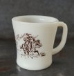 画像2: U.S.A. vintage Fire-king Mug Davy Crockett アメリカヴィンテージ ファイヤーキング  デイビークロケット 茶 マグ マグカップ 1950's (2)