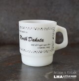 画像: U.S.A. vintage Fire-king Mug North Dakota アメリカヴィンテージ ファイヤーキング ノースダコタ  マグ マグカップ 1977-86's