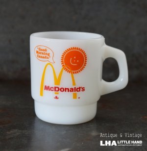 画像: U.S.A. vintage Fire-king Mug McDonald's CANADA アメリカヴィンテージ ファイヤーキング マクドナルド グッドモーニングカナダ マグ マグカップ ヴィンテージ 1960-76's