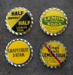 画像2: USA antique SODA Bottle Cap Magnets 4pcs アメリカアンティーク ボトルキャップ マグネット 4個SET ヴィンテージ 1950-70's (2)