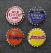 画像2: USA antique SODA Bottle Cap Magnets 4pcs アメリカアンティーク ボトルキャップ マグネット 4個SET ヴィンテージ 1950-70's (2)