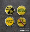 画像1: USA antique SODA Bottle Cap Magnets 4pcs アメリカアンティーク ボトルキャップ マグネット 4個SET ヴィンテージ 1950-70's (1)