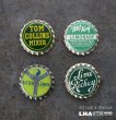 画像1: USA antique SODA Bottle Cap Magnets 4pcs アメリカアンティーク ボトルキャップ マグネット 4個SET ヴィンテージ 1950-70's (1)