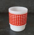 画像4: U.S.A. vintage Fire-king Mug Gingham アメリカヴィンテージ ファイヤーキング ギンガム 赤  マグ マグカップ 1960-76's