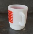 画像5: U.S.A. vintage Fire-king Mug Gingham アメリカヴィンテージ ファイヤーキング ギンガム 赤  マグ マグカップ 1960-76's